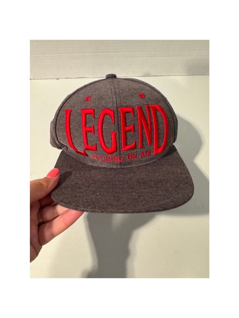 Supply and Demand Gray Red Legend Snapback Hat